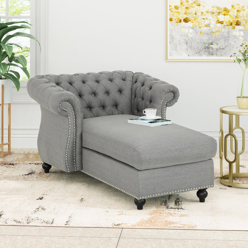 Ophelia & Co. Hankins Tufted Rolled Arms Chaise Lounge & Reviews Wayfair
